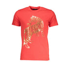 Rotes Baumwoll-T-Shirt für Herren