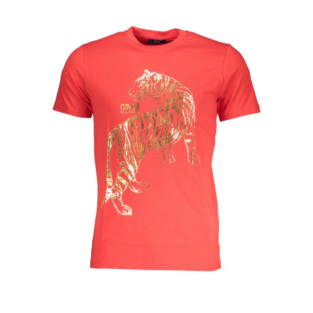 Rotes Baumwoll-T-Shirt für Herren