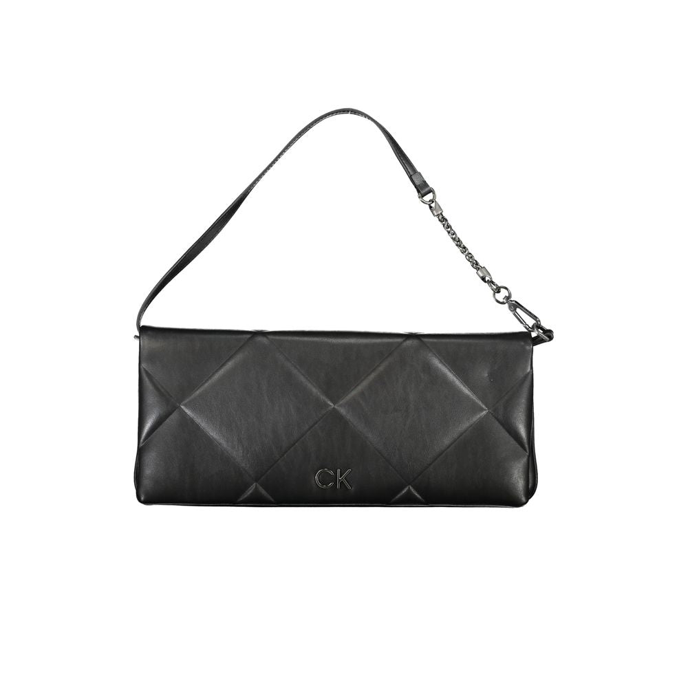 Schwarze Polyester Handtasche