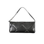 Schwarze Polyester Handtasche