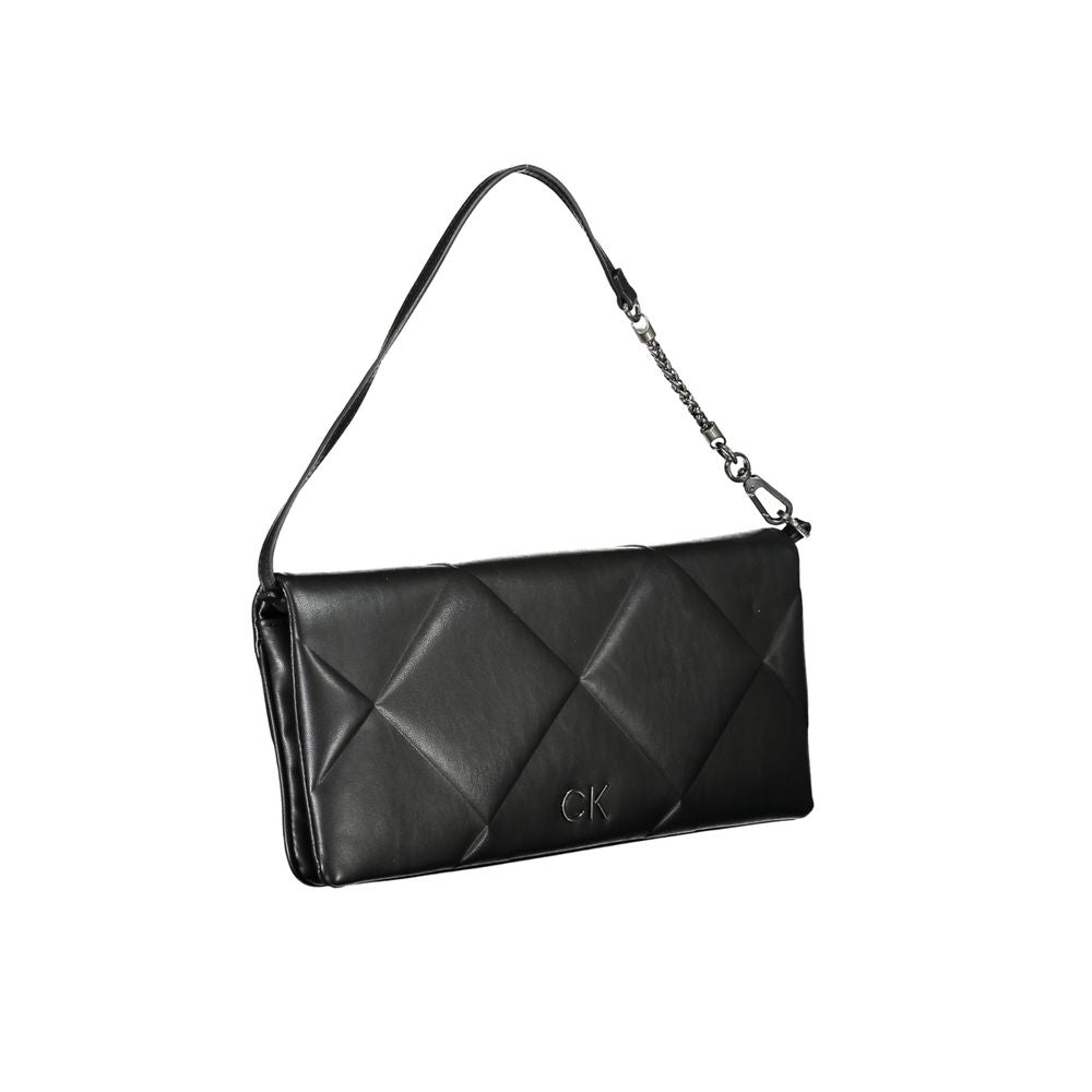 Schwarze Polyester Handtasche