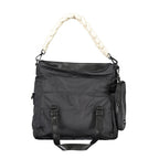 Schwarze Polyester-Handtasche