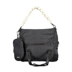 Schwarze Polyester-Handtasche