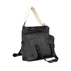 Schwarze Polyester-Handtasche