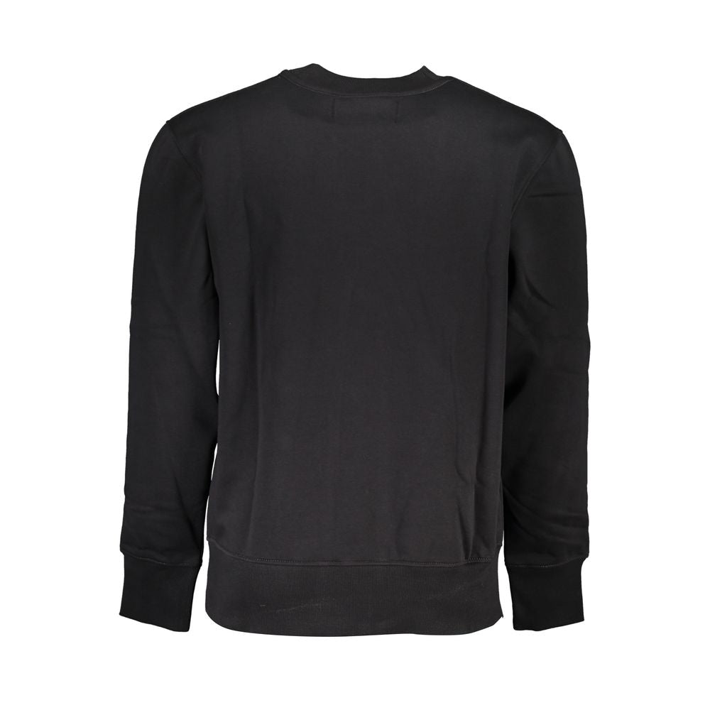 Schwarzer Baumwoll-Sweatshirt