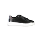 Schwarzer Sneaker aus echtem Leder