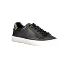 Schwarzer Sneaker aus echtem Leder