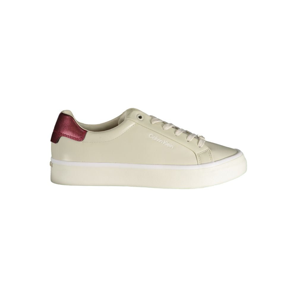Beige Genuine Leather Sneaker