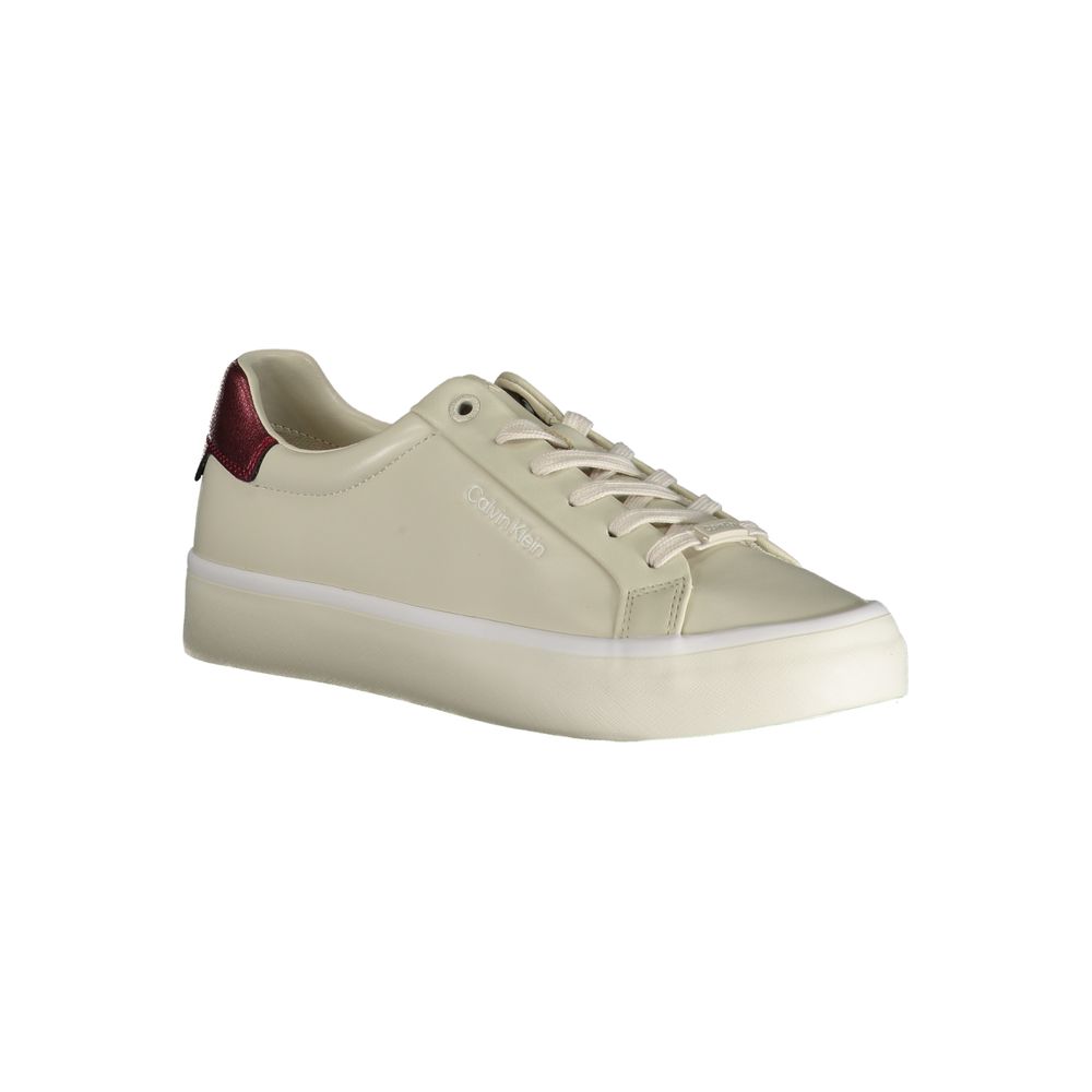 Beige Genuine Leather Sneaker