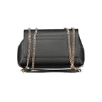 Schwarze Damen-Handtasche aus Polyurethan