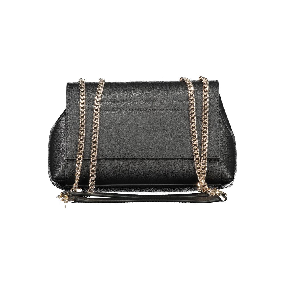 Schwarze Damen-Handtasche aus Polyurethan