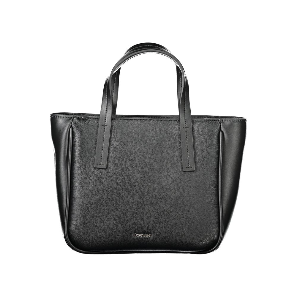 Schwarze Damen-Handtasche aus Polyethylen