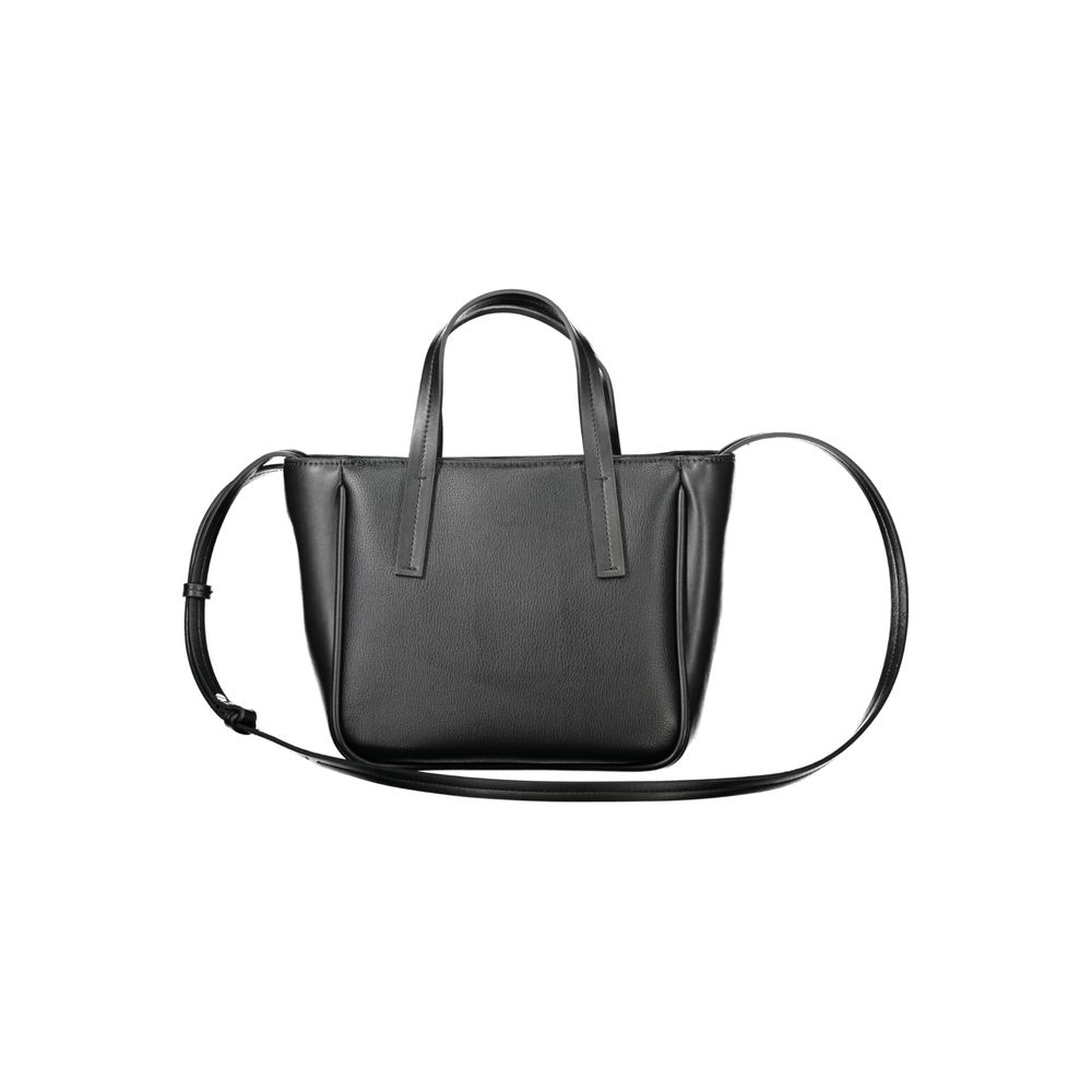 Schwarze Damen-Handtasche aus Polyethylen