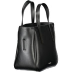 Schwarze Damen-Handtasche aus Polyethylen