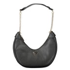 Schwarze Damen-Handtasche aus Polyethylen