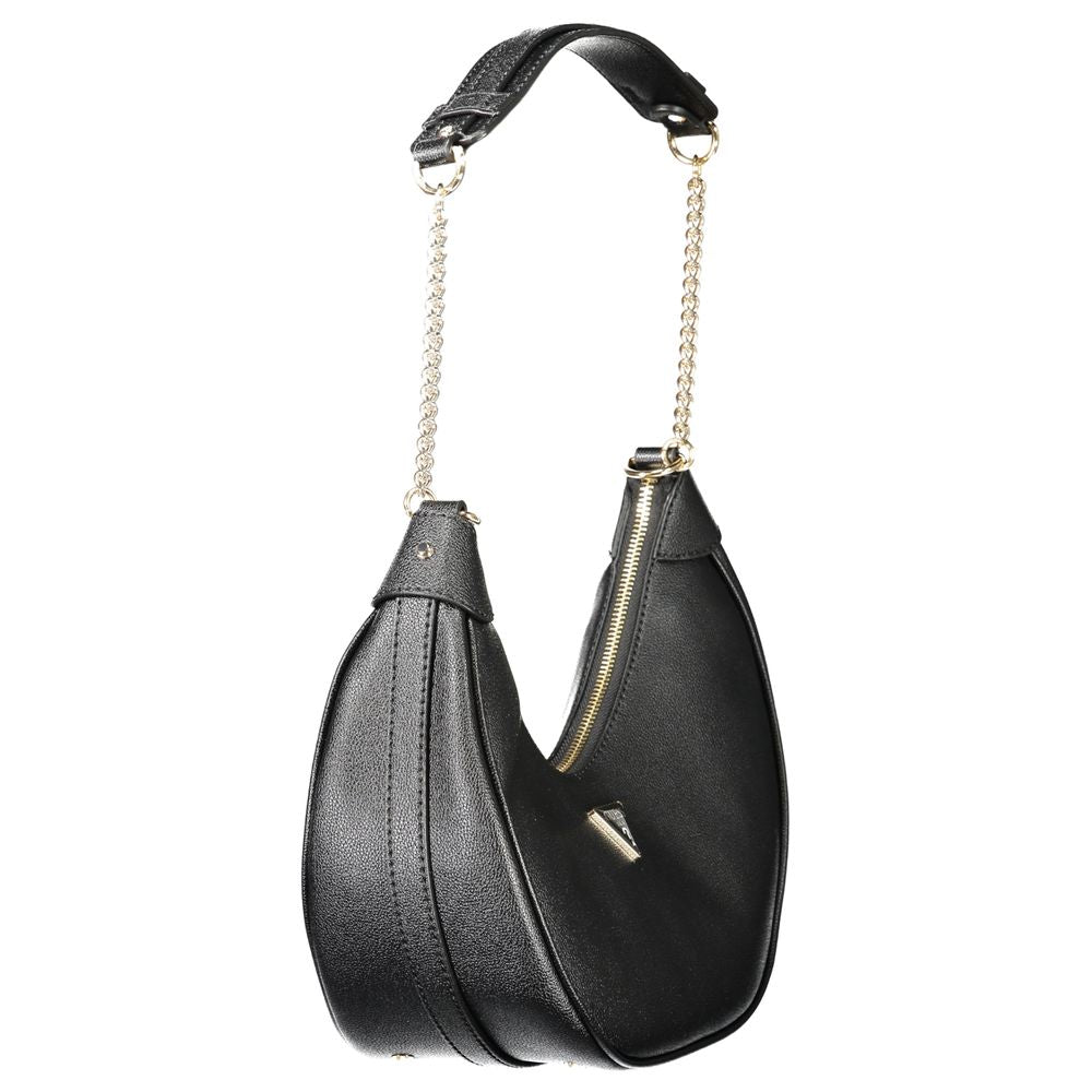 Schwarze Damen-Handtasche aus Polyethylen