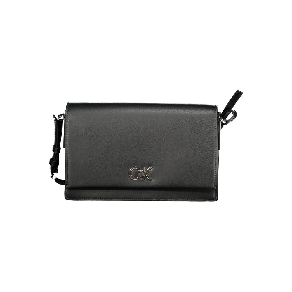 Schwarze Polyester-Handtasche