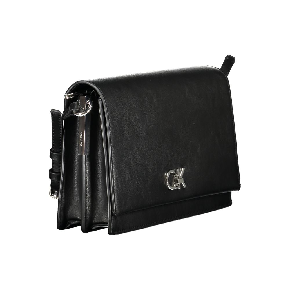 Schwarze Polyester-Handtasche