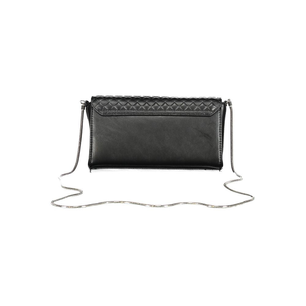 Schwarze Polyester Handtasche