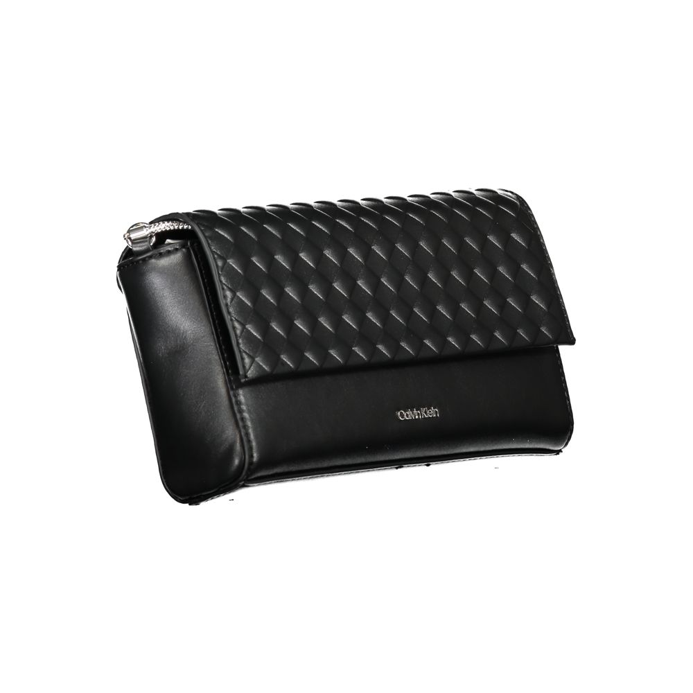 Schwarze Polyester Handtasche