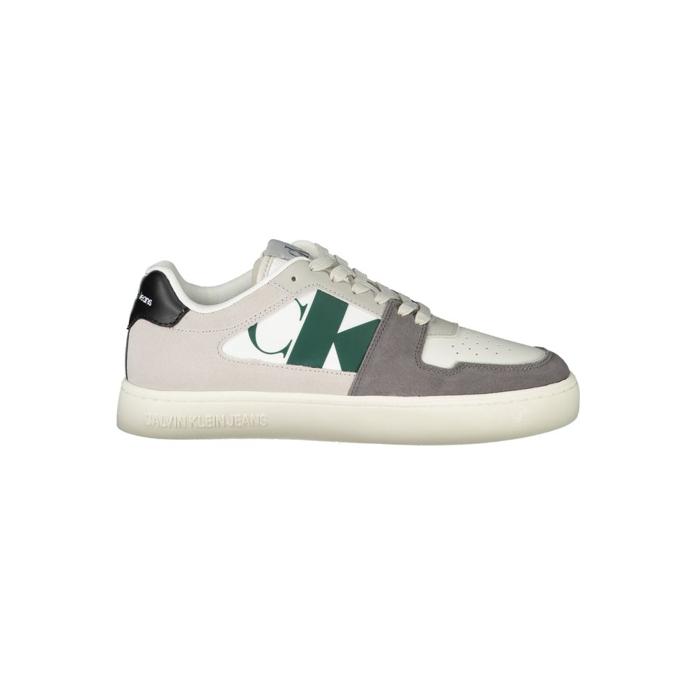 Weiße Herren-Sneaker aus Polyester