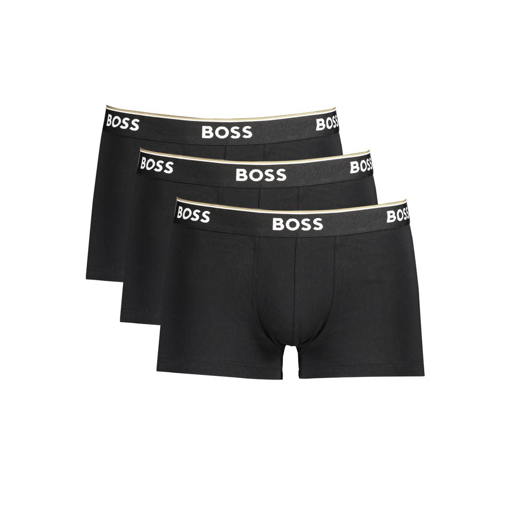 Schwarze Herren-Boxershorts aus Baumwolle