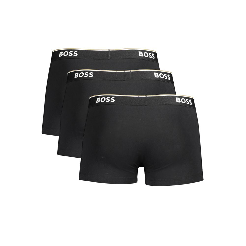 Schwarze Herren-Boxershorts aus Baumwolle