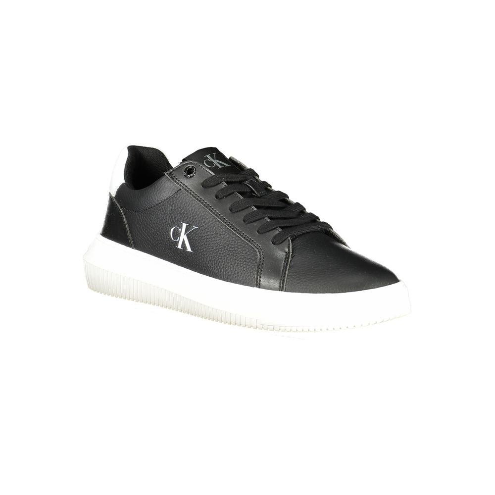 Schwarzer Leder Herren Sneaker