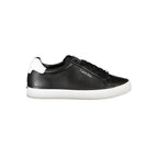 Schwarzer Sneaker aus echtem Leder