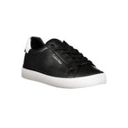 Schwarzer Sneaker aus echtem Leder