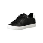 Schwarzer Sneaker aus echtem Leder