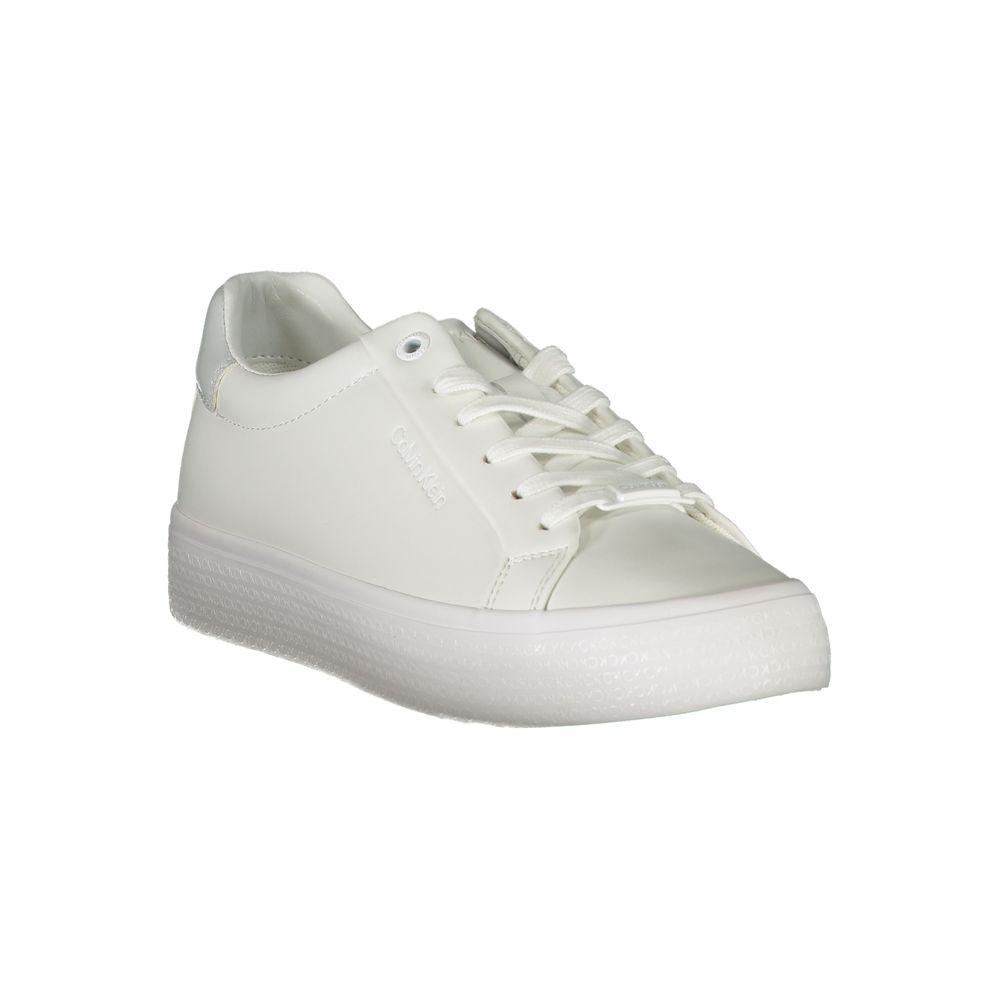 Sneaker aus weißem Polyester