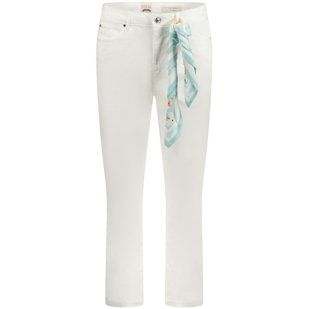 Weiße Skinny-Jeans aus Baumwolle für Frauen