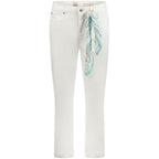 Weiße Skinny-Jeans aus Baumwolle für Frauen