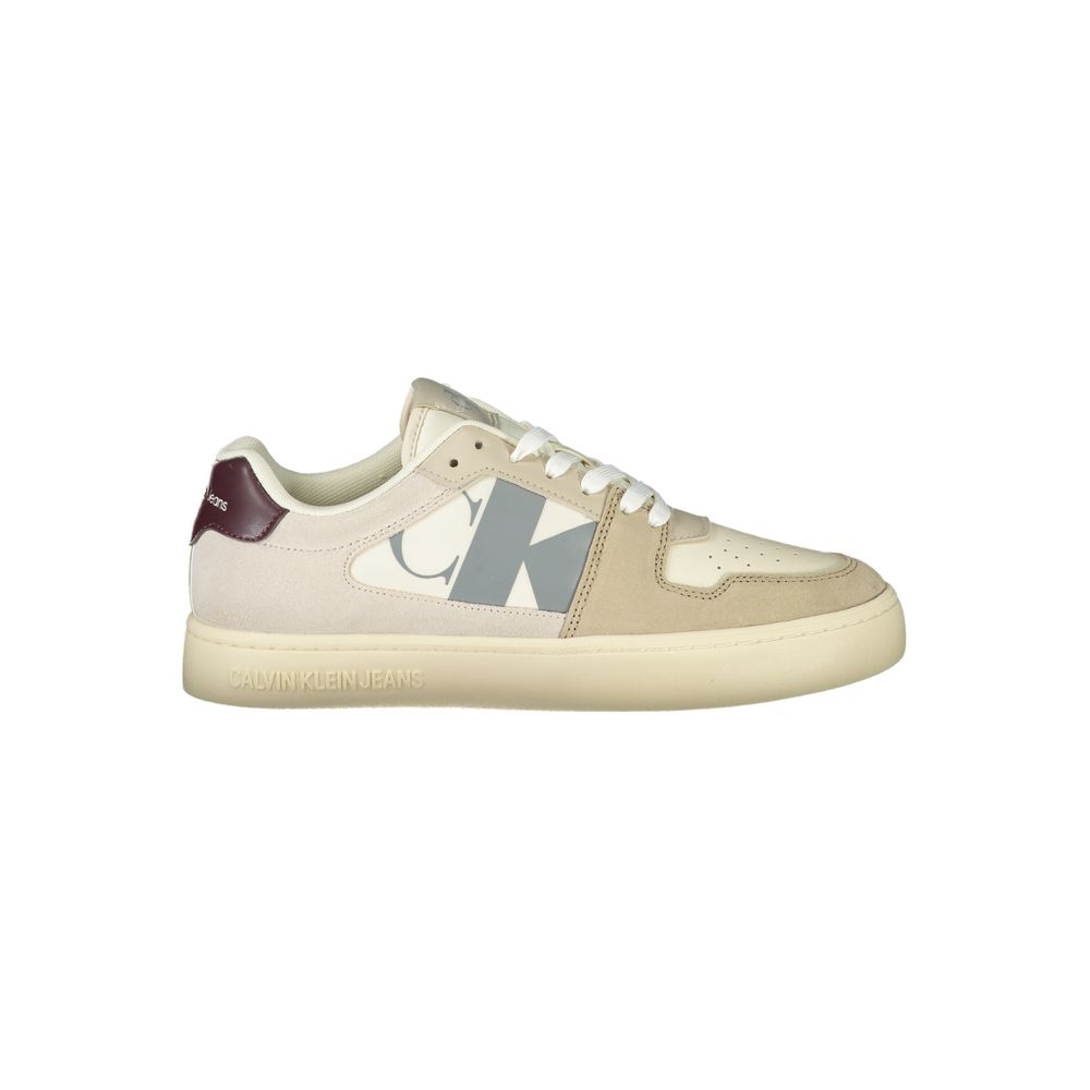 Beige Polyurethan-Sneaker für Herren