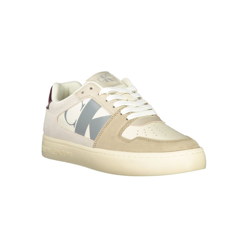Beige Polyurethan-Sneaker für Herren