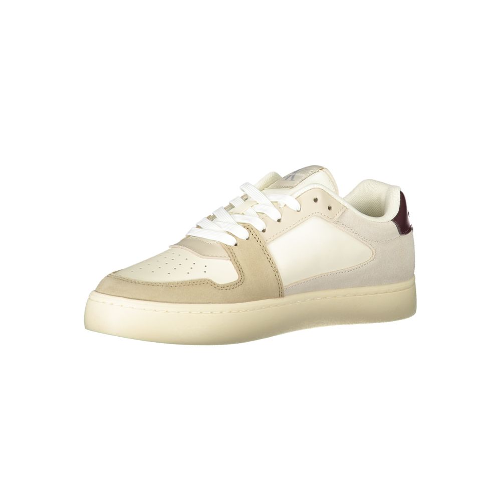 Beige Polyurethan-Sneaker für Herren