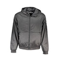 Schwarze Herrenjacke aus Polyester