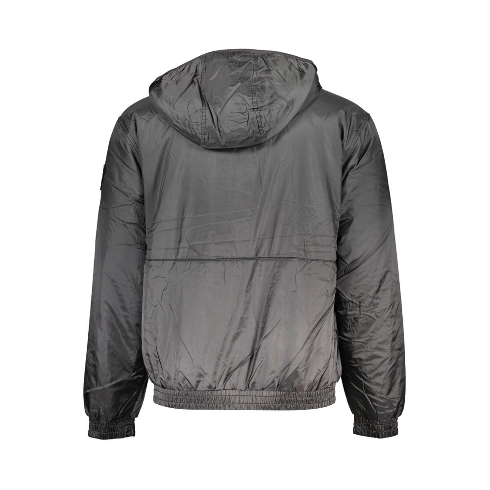 Schwarze Herrenjacke aus Polyester