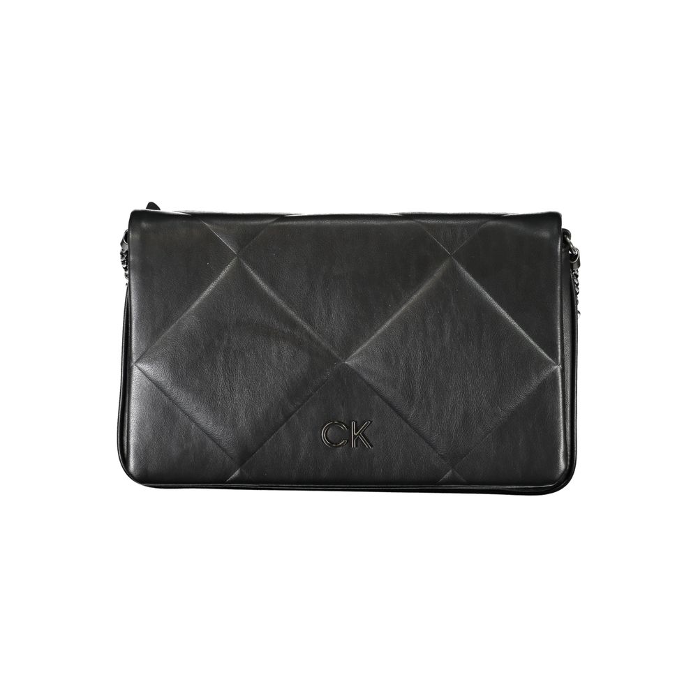 Schwarze Polyester Handtasche