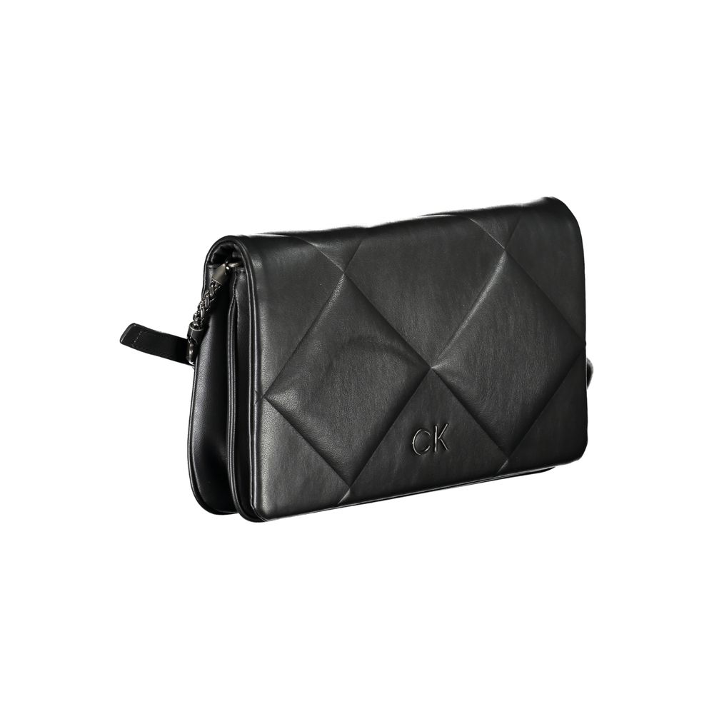 Schwarze Polyester Handtasche