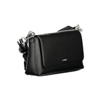 Schwarze Damen-Handtasche aus Polyurethan