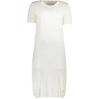 Weißes Viskose-Kleid