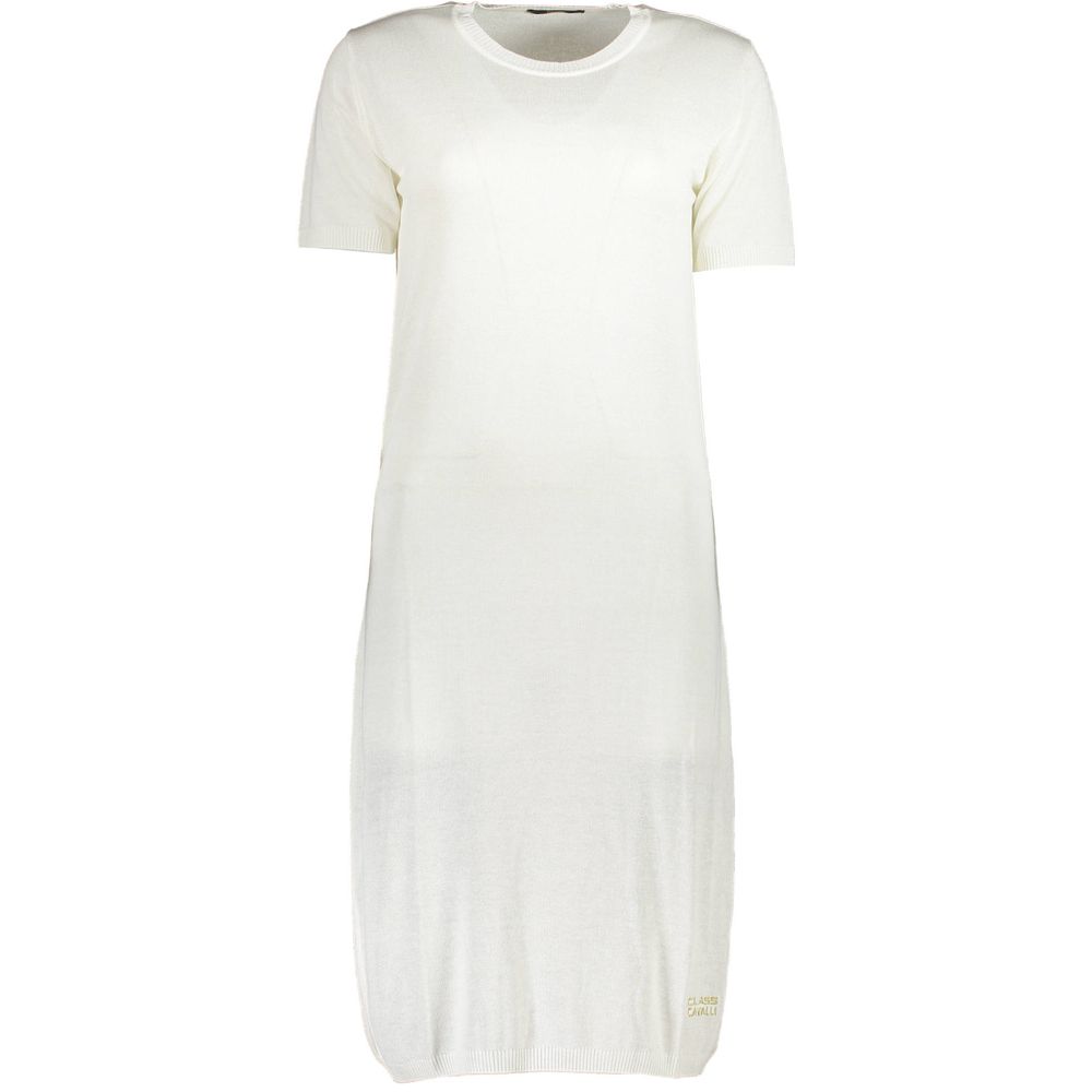 Weißes Viskose-Kleid
