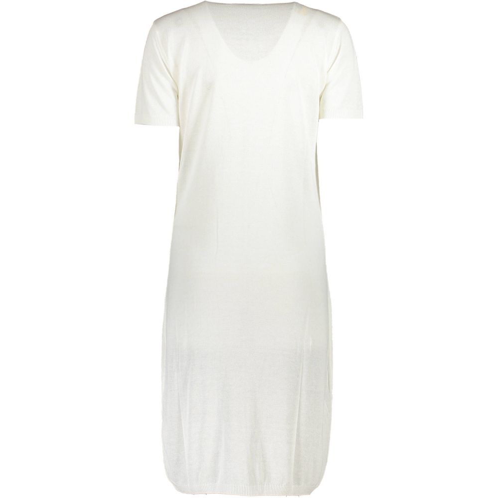 Weißes Viskose-Kleid