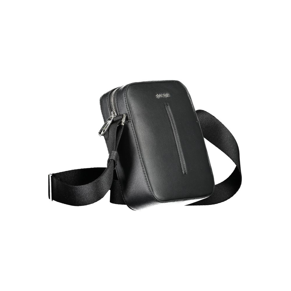 Schwarze Polyester Handtasche