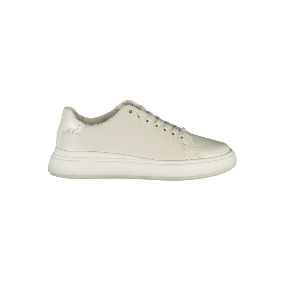 Beige Genuine Leather Sneaker