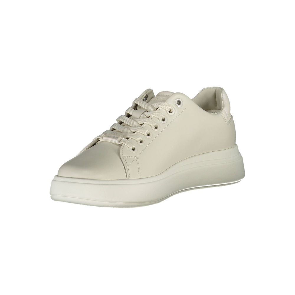 Beige Genuine Leather Sneaker