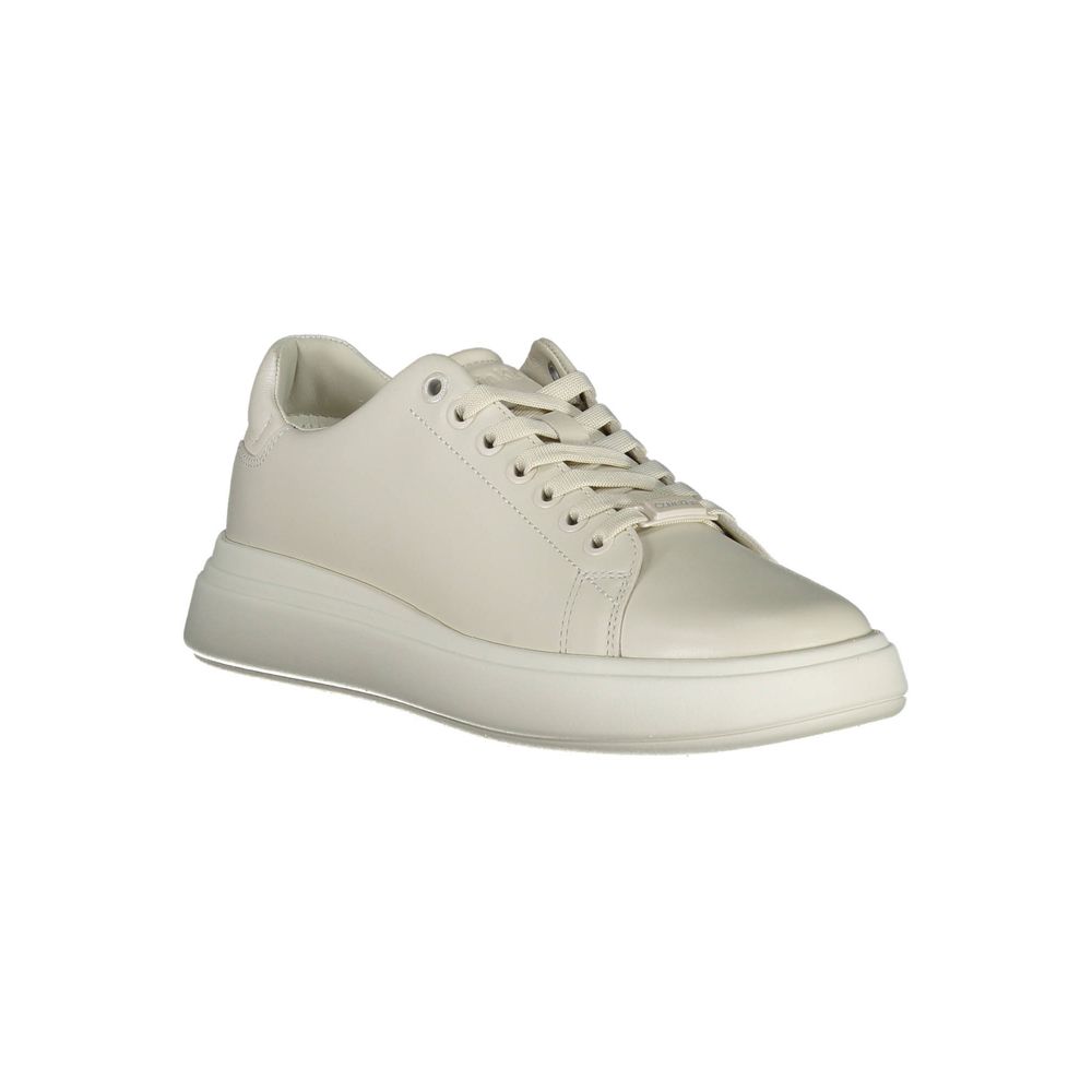 Beige Genuine Leather Sneaker