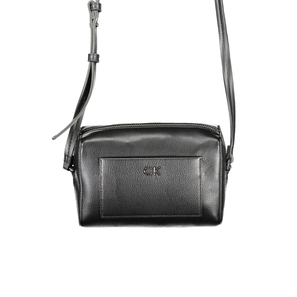 Schwarze Polyester Handtasche